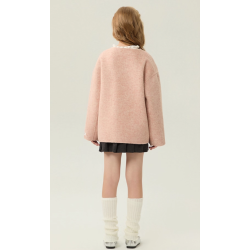 Fashion Elite Style Lavender Energy Goose Short Style Kid's Wool Coat Online for Sale