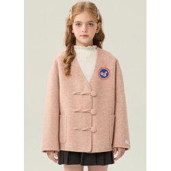 Fashion Elite Style Lavender Energy Goose Short Style Kid's Wool Coat Online for Sale