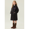 Fashion Elite Style Black Energy Goose Ox Horn Kid's Wool Coat Online for Sale