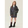 Fashion Elite Style Gray Energy Goose Preppy Chic Kid's Wool Coat Online for Sale