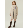 Fashion Elite Style Rice White Energy Goose Simple Kid's Wool Coat Online for Sale