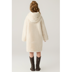 Authentic Pink Energy Goose Ox Horn Mink Fur Kid's Coat Elite Style Online for Sale