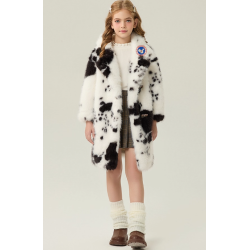 Authentic White Energy Goose Thicken Mink Fur Kid's Coat Elite Style Online for Sale