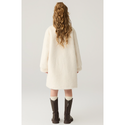 Authentic Pink Energy Goose Pearl Button Mink Fur Kid's Coat Elite Style Online for Sale