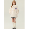 Authentic White Energy Goose Colorful Button Mink Fur Kid's Coat Elite Style Online for Sale
