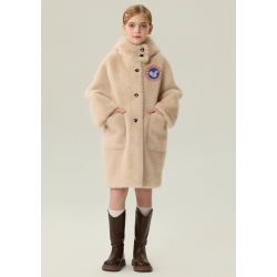 Authentic Pink Energy Goose Mink Fur With Hat Kid's Coat Elite Style Online for Sale