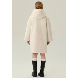 Authentic Pink Energy Goose Mink Fur With Hat Kid's Coat Elite Style Online for Sale