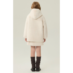 Authentic White Energy Goose Mink Fur Kid's Skirt Coat Elite Style Online for Sale