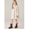 Authentic Milk White Energy Goose Golden Mink Fur Kid's Coat Elite Style Online for Sale