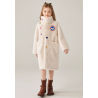 Authentic White Energy Goose Colorful Buttons Mink Fur Kid's Coat Elite Style Online for Sale