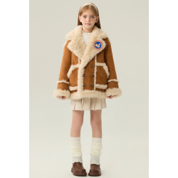 Authentic Khaki Energy Goose Motorcycle Kid's Suede Jacket Elite Kids A2 Flight Style Online for Sale