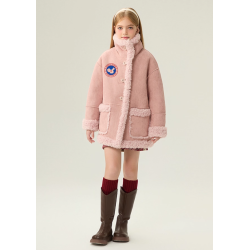 Authentic Pink Energy Goose Motorcycle Kid's Suede Coat Elite Kids A2 Flight Style Online for Sale