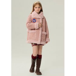 Authentic Pink Energy Goose Motorcycle Kid's Suede Coat Elite Kids A2 Flight Style Online for Sale