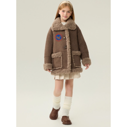 Authentic Pink Energy Goose Motorcycle Kid's Suede Coat Elite Kids A2 Flight Style Online for Sale