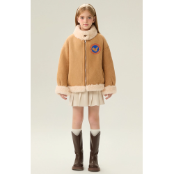 Authentic Yellow Energy Goose Dual Motorcycle Kid's Suede Jacket Elite Kids A2 Flight Style Online for Sale