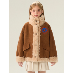 Authentic Coffee Energy Goose Dual Motorcycle Kid's Suede Jacket Elite Kids A2 Flight Style Online for Sale