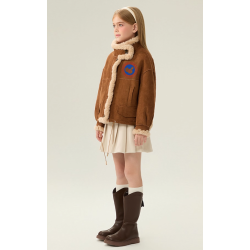 Authentic Classic Coffee Energy Goose Motorcycle Kid's Suede Jacket Elite Kids A2 Flight Style Online for Sale