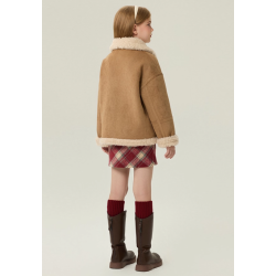 Authentic Classic Khaki Energy Goose Motorcycle Kid's Suede Jacket Elite Kids A2 Flight Style Online for Sale