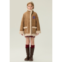 Authentic Light Khaki Energy Goose Motorcycle Kid's Suede Jacket Elite Kids A2 Flight Style Online for Sale