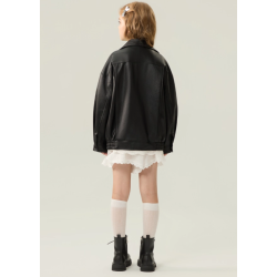 Authentic Black Energy Goose Korea Pu Leather Kid's Motorcycle Jacket Elite Kids A2 Flight PU Leather Style Online for Sale