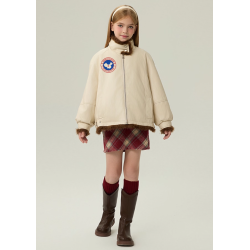 Authentic Sandy White Energy Goose Dual Pu Leather Kid's Motorcycle Jacket Elite Kids A2 Flight PU Leather Style Online for Sale