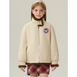 Authentic Sandy White Energy Goose Dual Pu Leather Kid's Motorcycle Jacket Elite Kids A2 Flight PU Leather Style Online for Sale