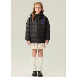 Authentic Black Energy Goose Parka With Hat Kid's Down Jacket Online for Sale