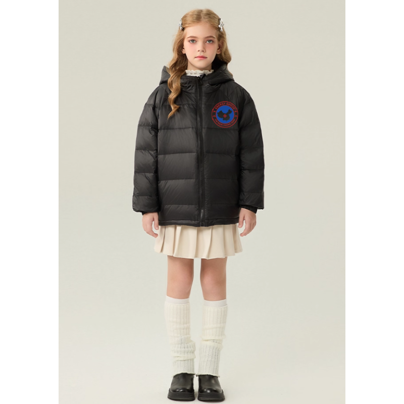 Authentic Black Energy Goose Parka With Hat Kid's Down Jacket Online for Sale