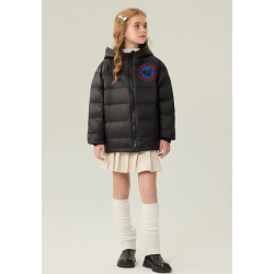 Authentic Black Energy Goose Parka With Hat Kid's Down Jacket Online for Sale