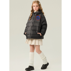 Authentic Black Energy Goose Parka With Hat Kid's Down Jacket Online for Sale
