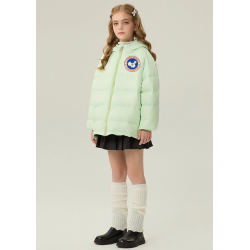 Authentic Green Energy Goose Parka With Hat Kid's Down Jacket Online for Sale