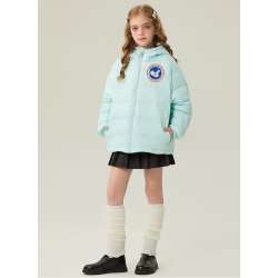 Authentic Sky Blue Energy Goose Parka With Hat Kid's Down Jacket Online for Sale