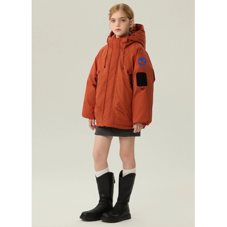 Authentic Orange Energy Goose Parka Winter Kid's Down Jacket Online for Sale