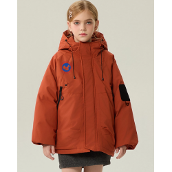 Authentic Orange Energy Goose Parka Winter Kid's Down Jacket Online for Sale