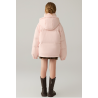 Authentic Light Pink Energy Goose Short Parka Kid's Down Jacket Online for Sale