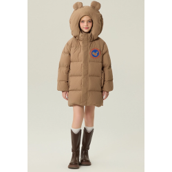 Authentic Coffee Energy Goose Bear Hat Bread Kid's Parka Online for Sale