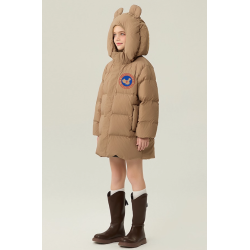 Authentic Coffee Energy Goose Bear Hat Bread Kid's Parka Online for Sale