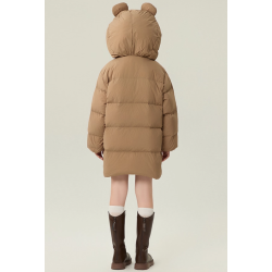 Authentic Coffee Energy Goose Bear Hat Bread Kid's Parka Online for Sale