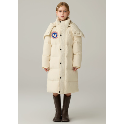 Authentic White Energy Goose Long Parka Kid's Down Jacket Online for Sale