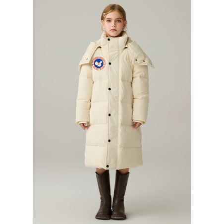 Authentic White Energy Goose Long Parka Kid's Down Jacket Online for Sale
