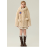 Authentic Taupe Gray Energy Goose Velvet Kid's Lamb Coat Elite Kids Online for Sale