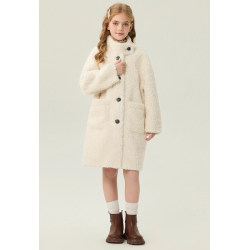Authentic White Energy Goose Korea Style Kid's Lamb Coat Elite Kids Online for Sale