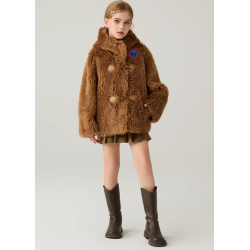 Authentic White Energy Goose Bazaar Ox Horn Kid's Lamb Short Coat Elite Kids Online for Sale