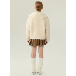 Authentic Pink Energy Goose Mink Fur Kid's Lamb Short Coat Elite Kids Online for Sale