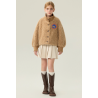Authentic Beige Energy Goose Fashion Kid's Lamb Short Coat Elite Kids Online for Sale