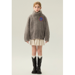 Authentic Gray Energy Goose Hoodie Kid's Lamb Short Coat Elite Kids Online for Sale