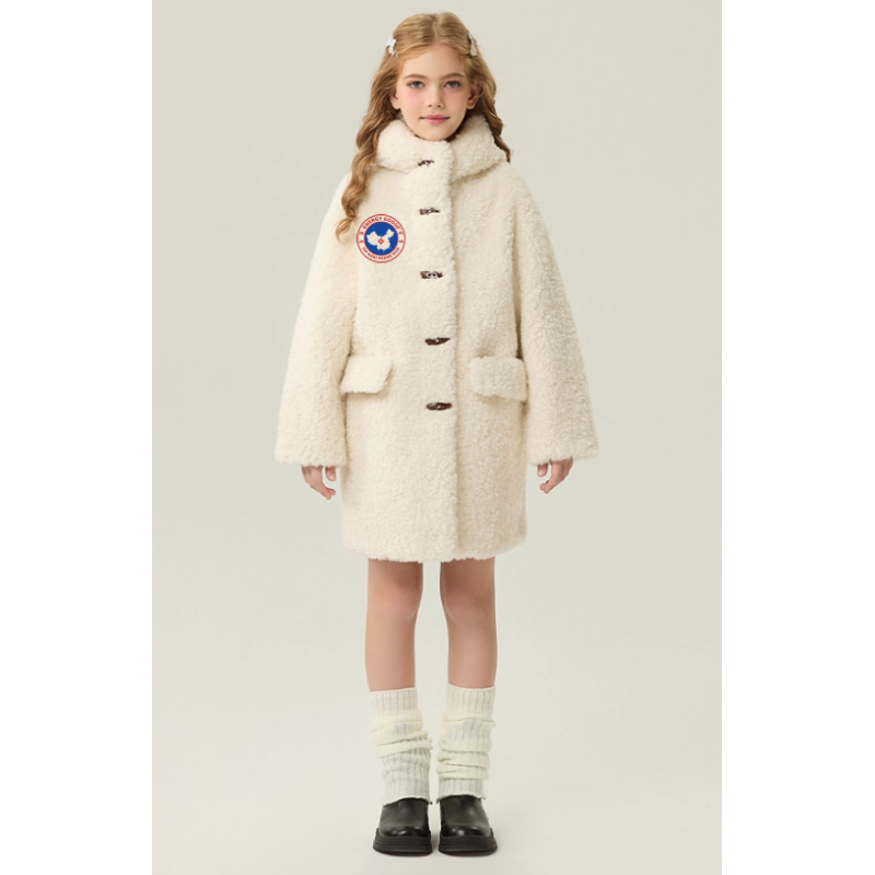 Authentic White Energy Goose With Hat Kid's Lamb Coat Elite Kids Online for Sale