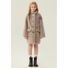 Authentic Pink Energy Goose Middle Long Kid's Lamb Coat Elite Kids Online for Sale