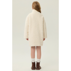 Authentic Pink Energy Goose Middle Long Kid's Lamb Coat Elite Kids Online for Sale