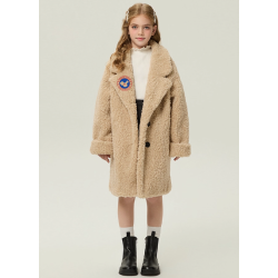 Authentic Coffee Energy Goose Suit Collar Kid's Lamb Coat Elite Kids Online for Sale